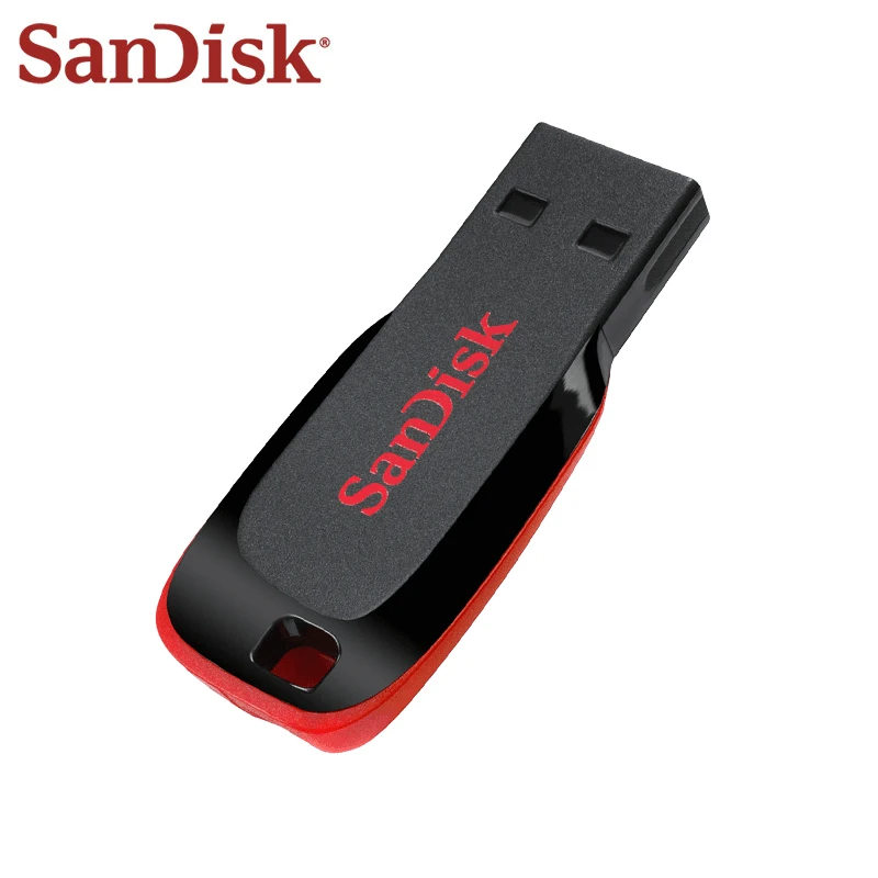 SanDiskUSB2.0 USB 드라이브 CZ50 쿨 블레이드 블랙 레드 플래시 드라이브, 고품질 저장 장치, 고속 암호화 USB 드라이브