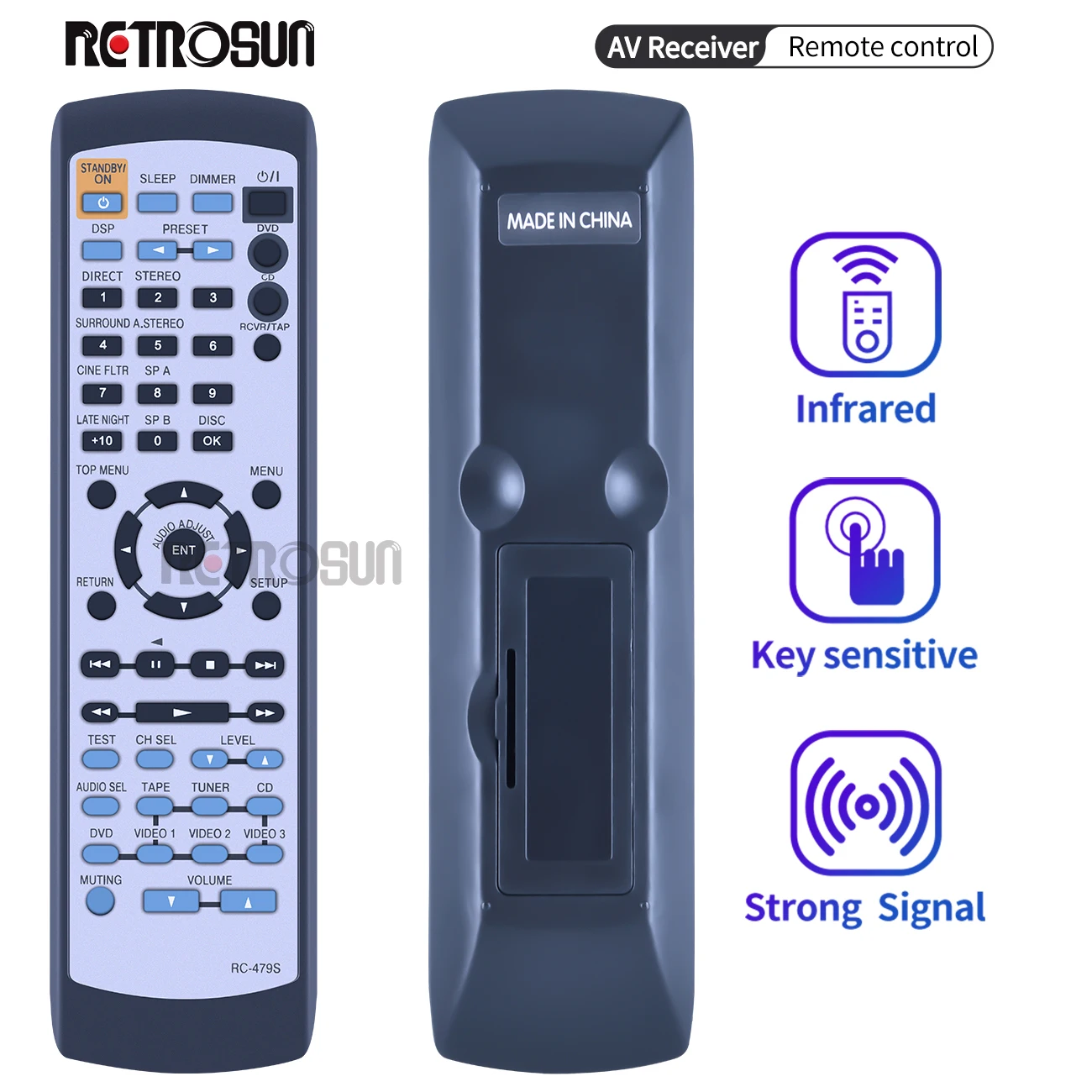 New RC-479S Remote Control For Onkyo Audio Receiver HTR320 HTR8230 HTS570 HTS670