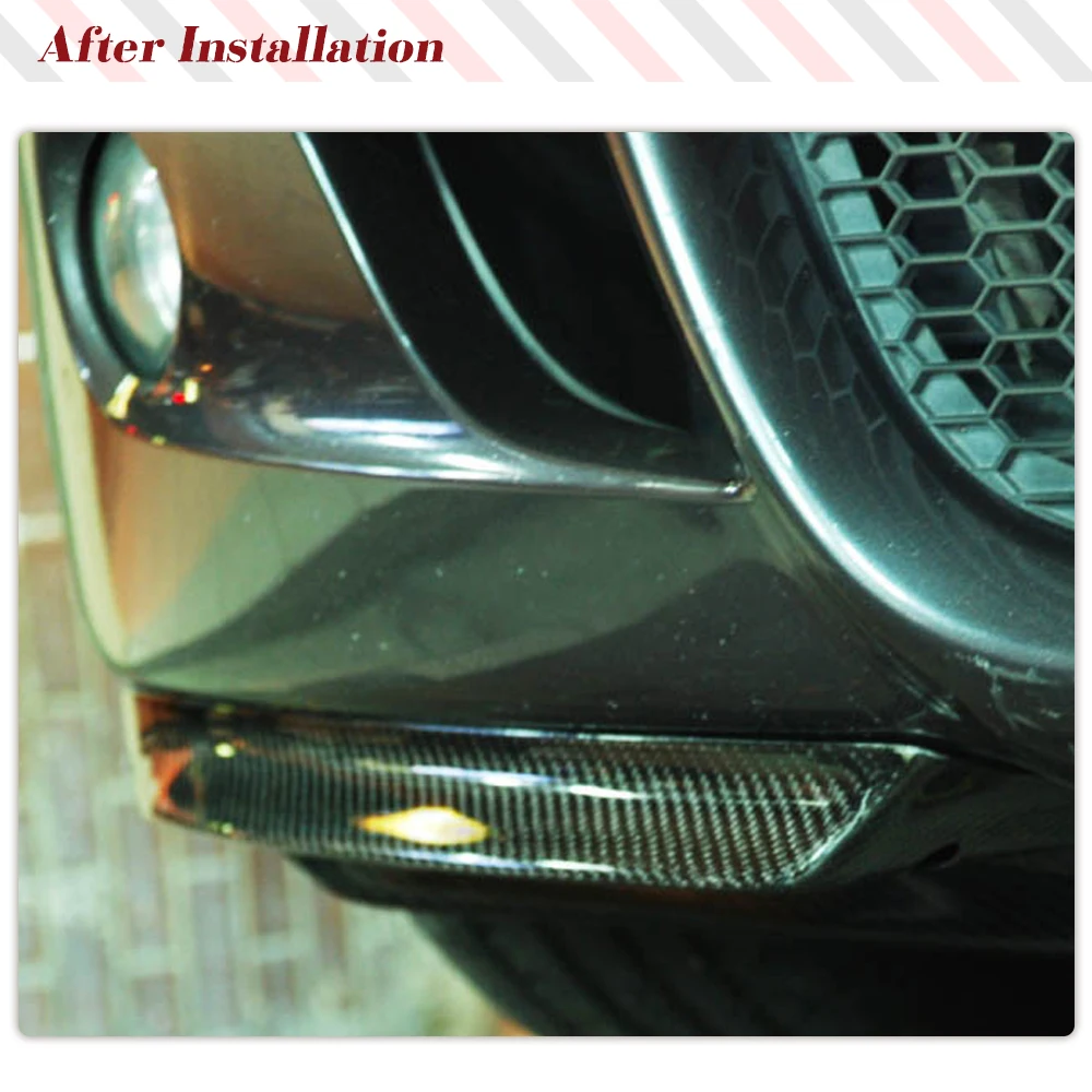 Carbon Fiber Car Front Bumper Lip Splitters Aprons Flaps For BMW 1 Series E87 M Tech M Sport Bumper 2007-2011 Racing Spoiler