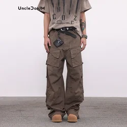 Vintage Heavy Industry Multi-pocket Zipper Cargo Pants Cleanfit Japanese Streetwear Trousers