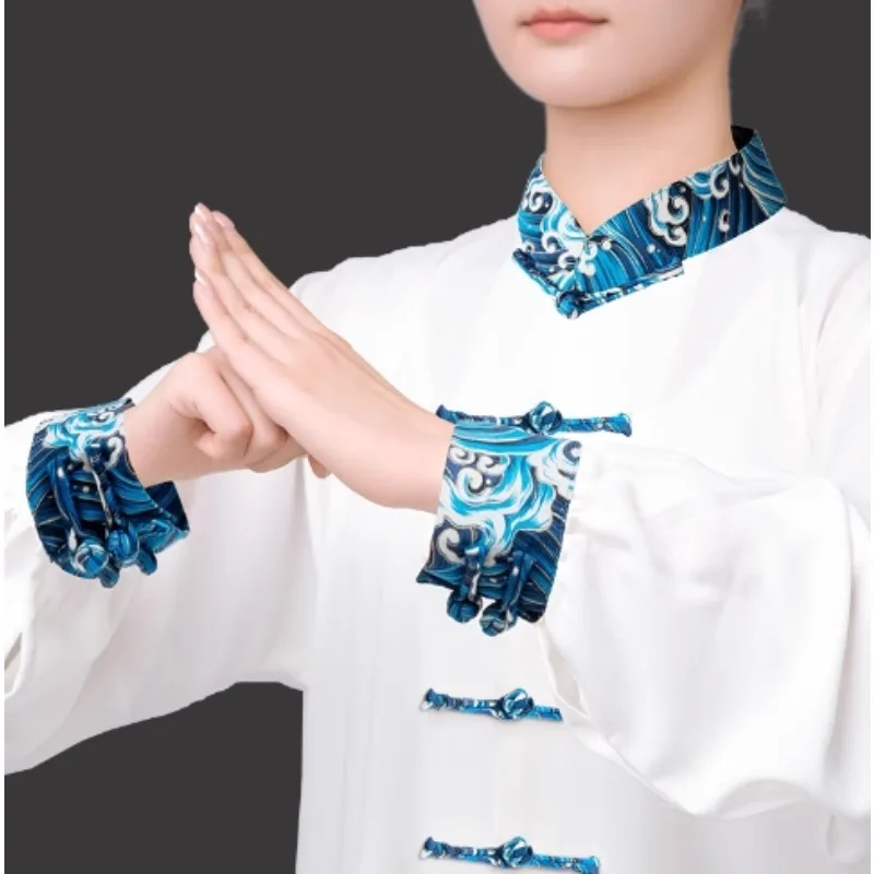 

Traditional Chinese Clothing Men Women Adult Tai Chi Kung Fu Uniform Casual Arts Performance Practice Clothes Wushu