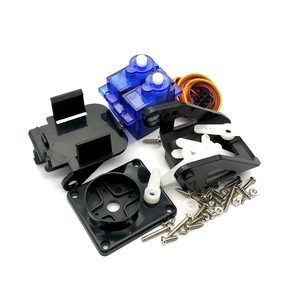 Support de caméra modèle aérien à ultrasons PTZ, accessoires de support de caméra FPV, SG90 MG90s, 9g, engrenage de direction, inclinaison panoramique, 2 axes, 1 jeu