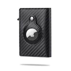 Cartera para Apple Airtag 2026, para Hombre, de Fibra de Carbono, Moderna, con Ranuras para Tarjetas de Crédito e Identificación, Bloqueo RFID, Delgada, con Ranura para Airtag, Diseño de Cartera Deslizante