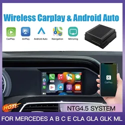 AUTOABC Wireless Carplay Suitable For Mercedes Benz A B C E CLA GLA GLK ML Sprinter NTG4.5 Becker Module Android Auto Navigation