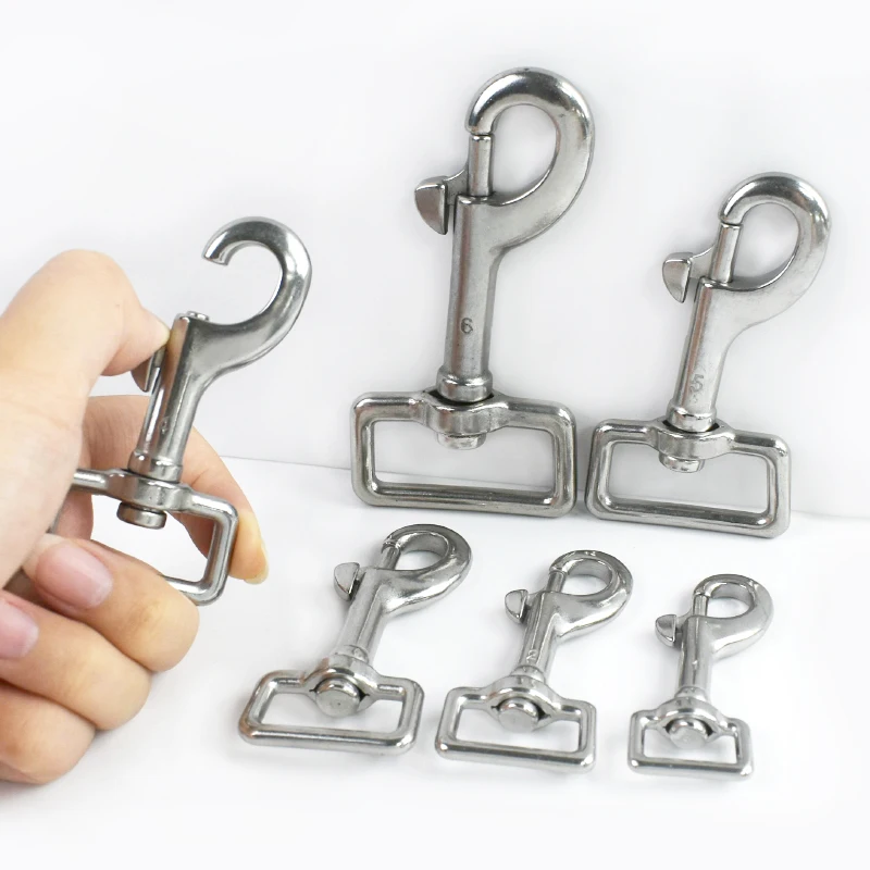 

1/2Pcs 316 Stainless Steel Bag Straps Buckle Swivel Lobster Clasp Keychain Carabiner Pet Collar Snap Hook DIY Hardware Accessory