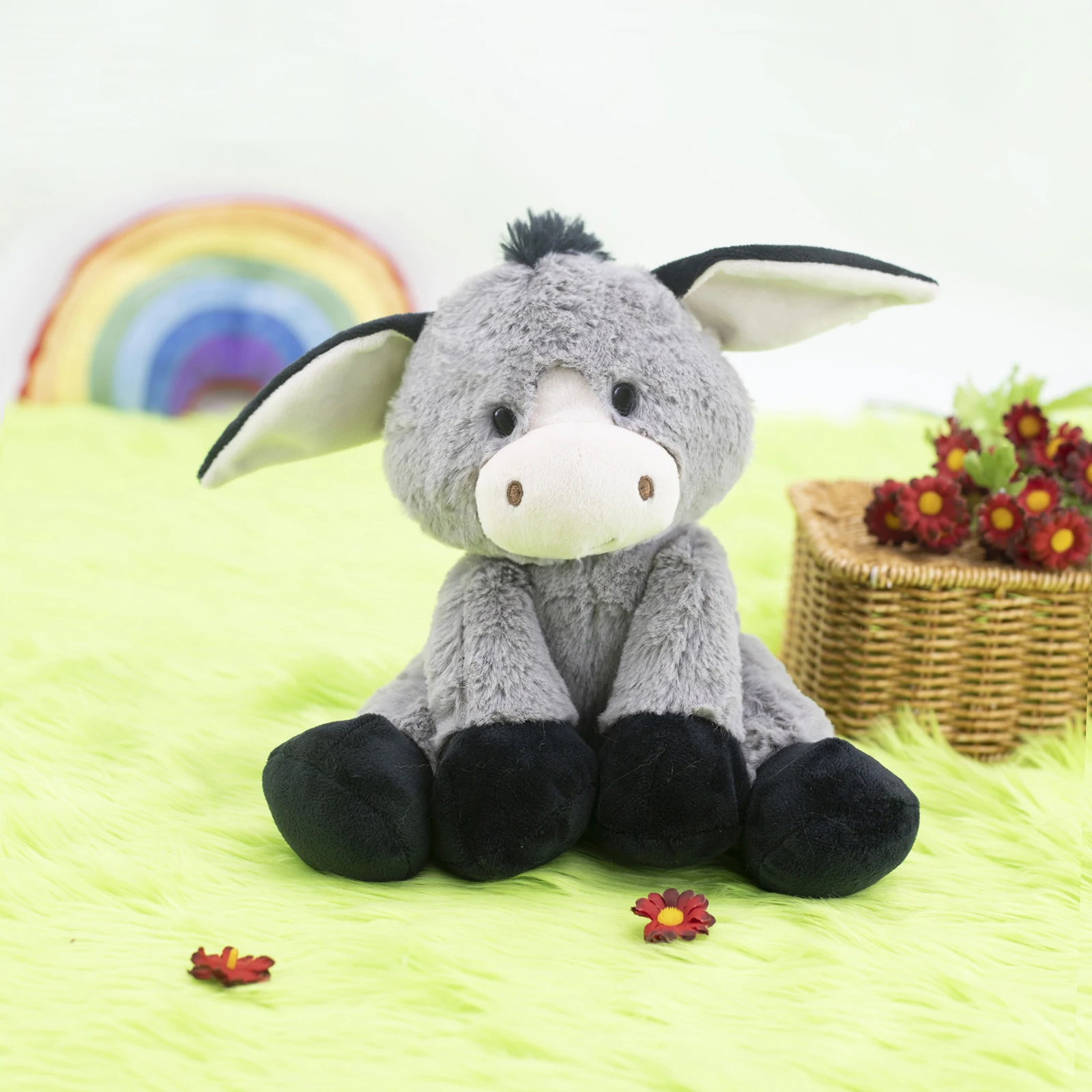 Soft Animal World Cute Plush Toys Lion Unicorn Rubbit Monkey Giraffe Donkey Animals Appease Playmate Calm Doll Christmas Gifts