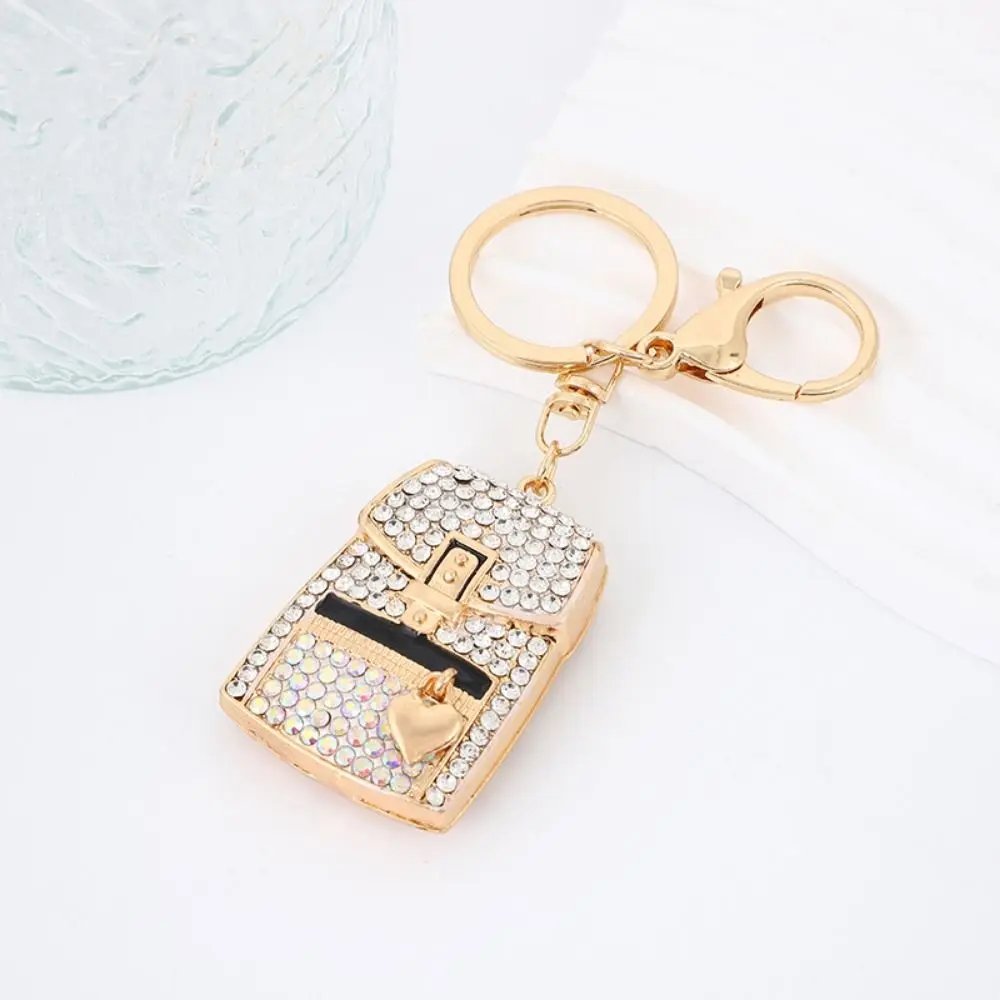 

Rhinestone Bag Shaped Keychain Fully-jewelled Color Mixing Car Key Pendant Sparkle Elegant Bag Accessories Pendant