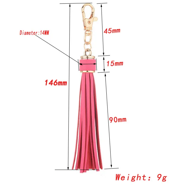 33 Colors Creative PU Leather Tassels Keychain Charms Car Keyring Pendant For Women Child Bag Tassels Trinket Jewelry Gift