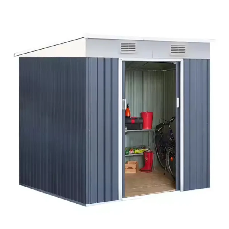 

2.5x2x1.7m Outdoor Tool Shed Metal Storage Shed & Self-Assembled Utility Room for Garden Patio Backyard and Farm