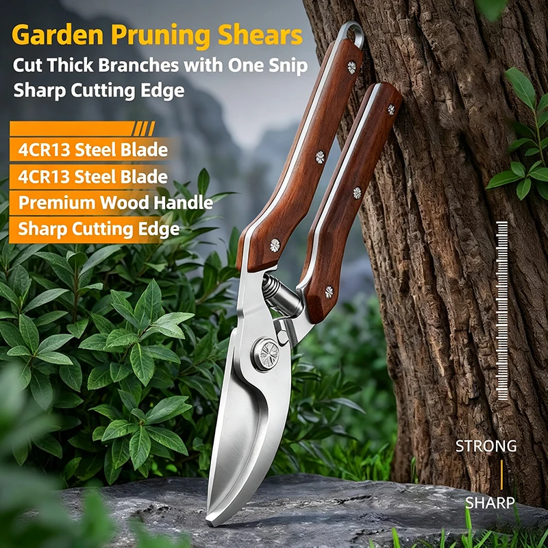 Stainless steel Garden Trimming Tool Pruning Shear Garden Tools Labor Saving Scissors Gardening Plant Sharp Branch Pruners