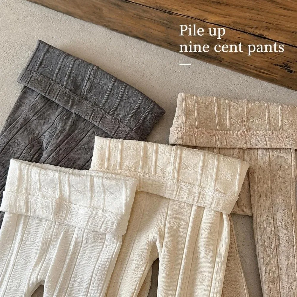 Cotton Girls Lace Leggings Tight-fitting Ruffled Toddler Ruffle Tights Soft Breathable Children Ankle-length Pants 1-6 Years Old
