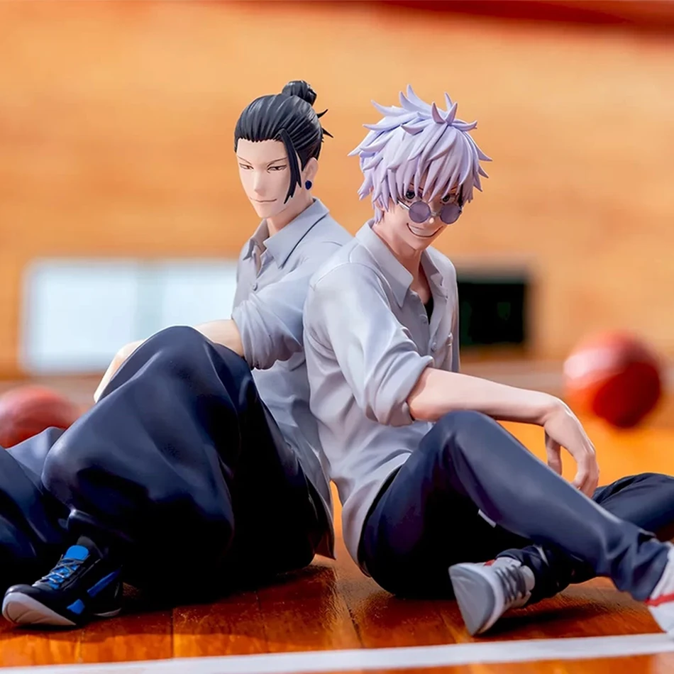 Original 10cm Jujutsu Kaisen Anime Figur Gojo Satoru Geto Suguru Yumemirize Sitzende Actionfigur PVC Sammlerpuppe Spielzeug Geschenk