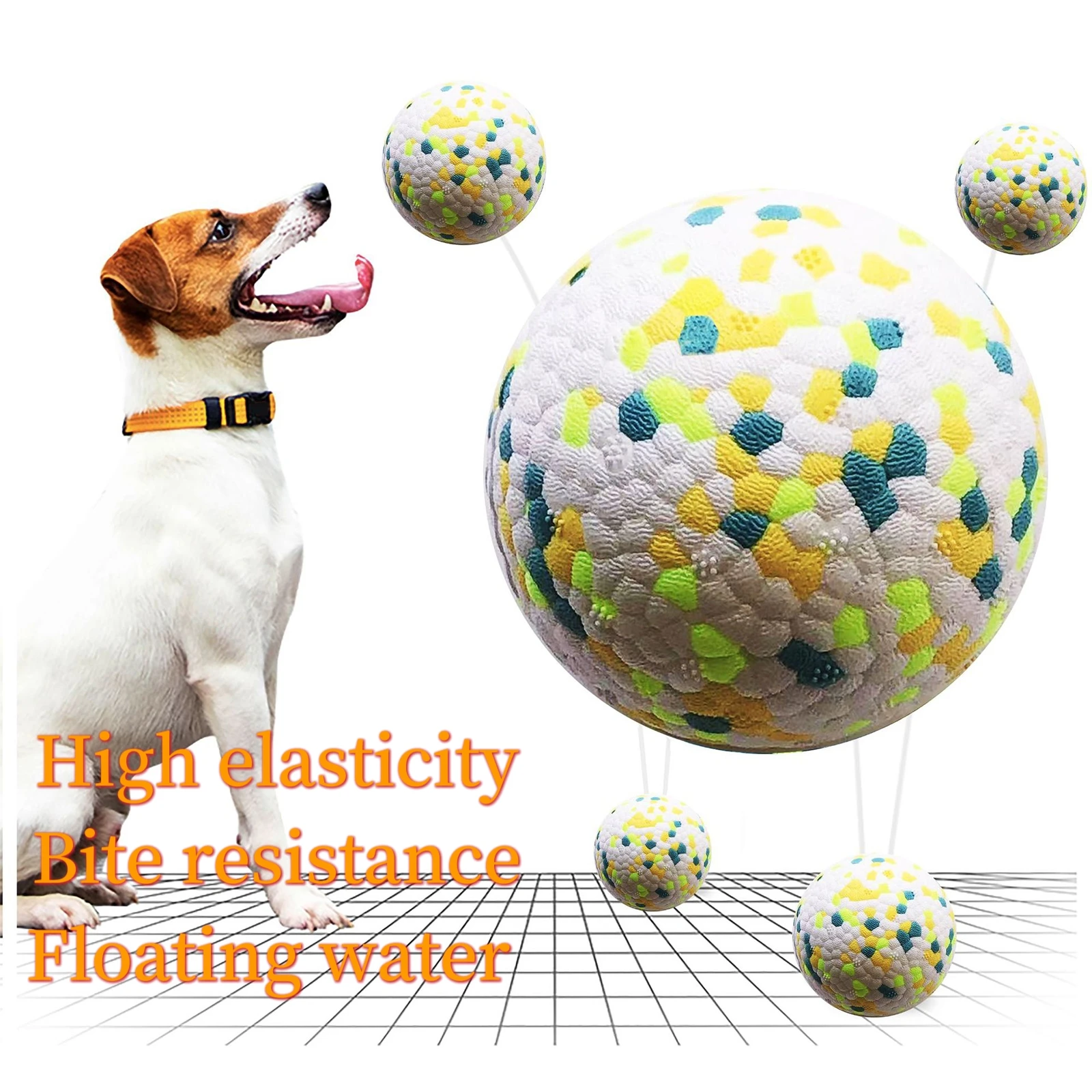 Pet Dog Toy Ball Chewing Toys Pet Tooth Cleaning High Elastic Indestructible Throwing Flying Toys for Dogs Pet Accessories