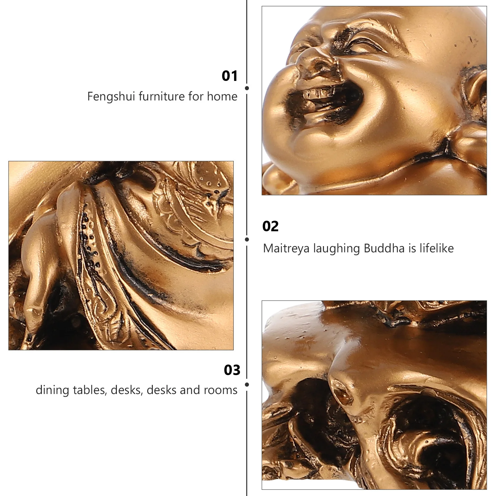 

Household Buddha Statue Resin Decorative Buddhism Decor Desktop Buddha Ornament Office Desk Accessory Delicate Ornament