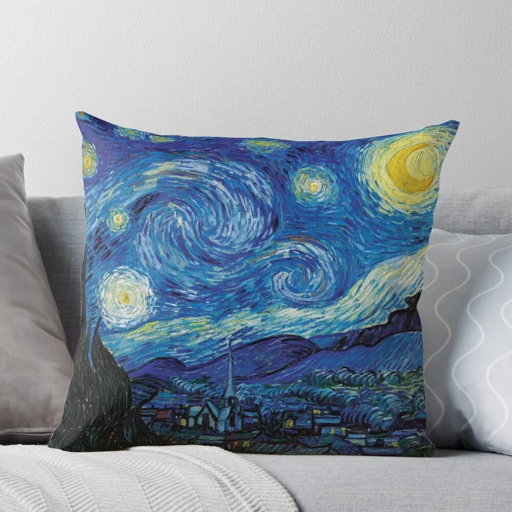 

Vincent Van Gogh - Starry Night Throw Pillow luxury throw pillow covers home decor items Pillow Cover Pillowcase Cushion