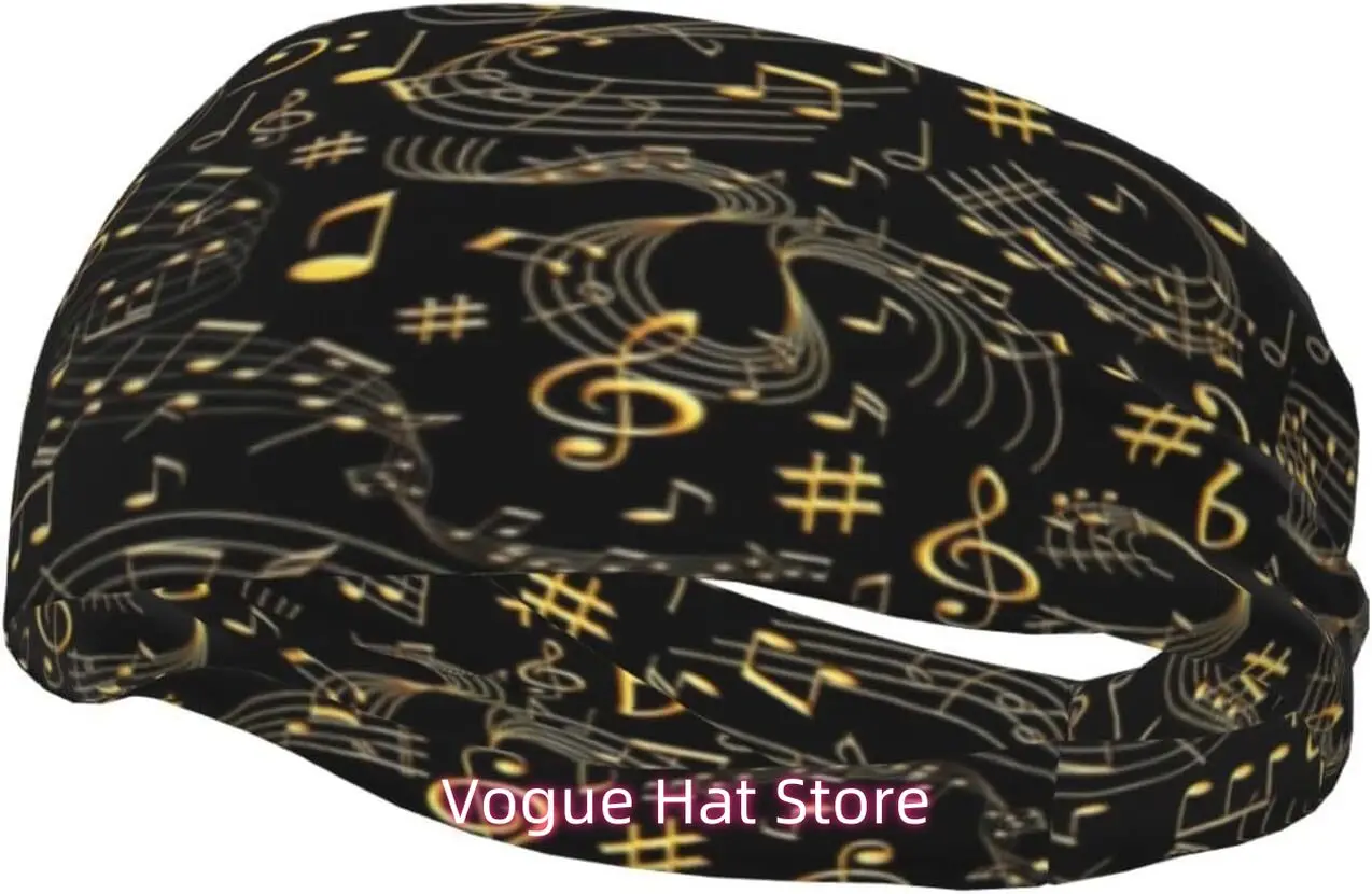 

Music Notes-06 спортивная повязка на голову, дышащая спортивная повязка-тюрбан для занятий йогой для женщин и мужчин, аксессуары для волос