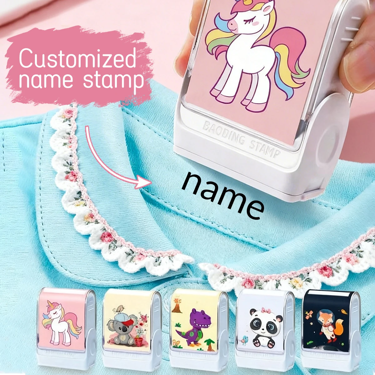 Benutzerdefinierter Stempel, personalisierter Stempel, individueller Namensstempel, Unterschriftenstempel, Namensstempel für Kleidung, wasserfest