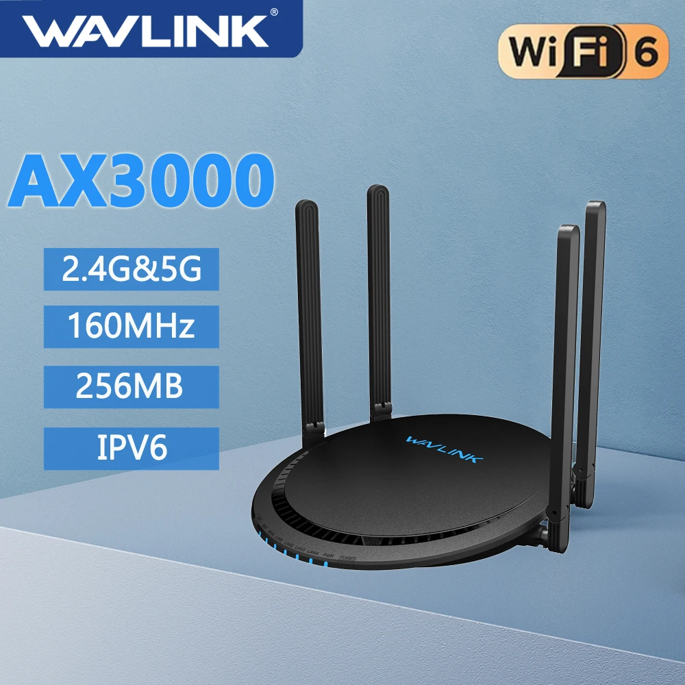 Wavlink AX3000 Gaming WIFI 6 Router Dual Band 5G&2.4G 1000Mbps AC1200 Wireless WiFi Router Long Range Coverage For Home&Office