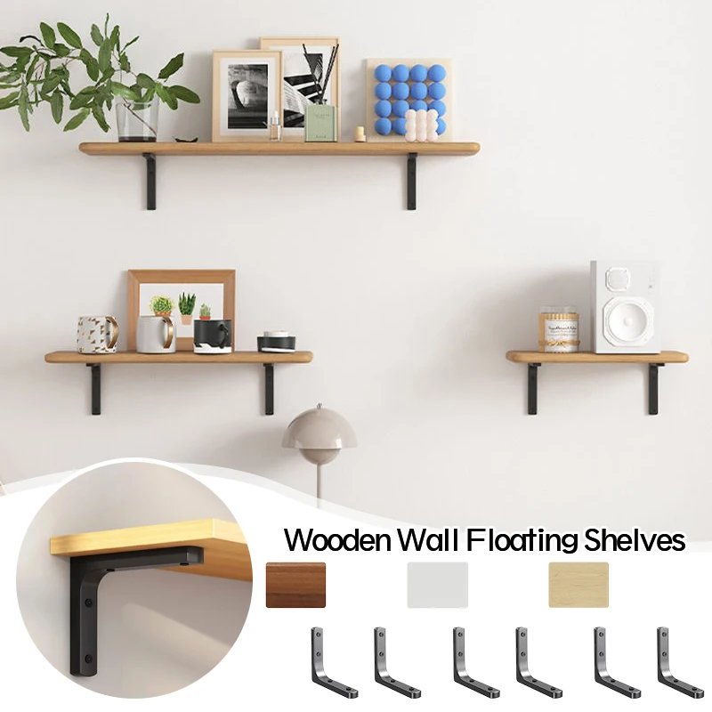 

30x20cm Wooden Wall Floating Shelves Shelves for Wall Decor Wall Bracket for Bathroom Storage Bedroom Living Room Home Storage