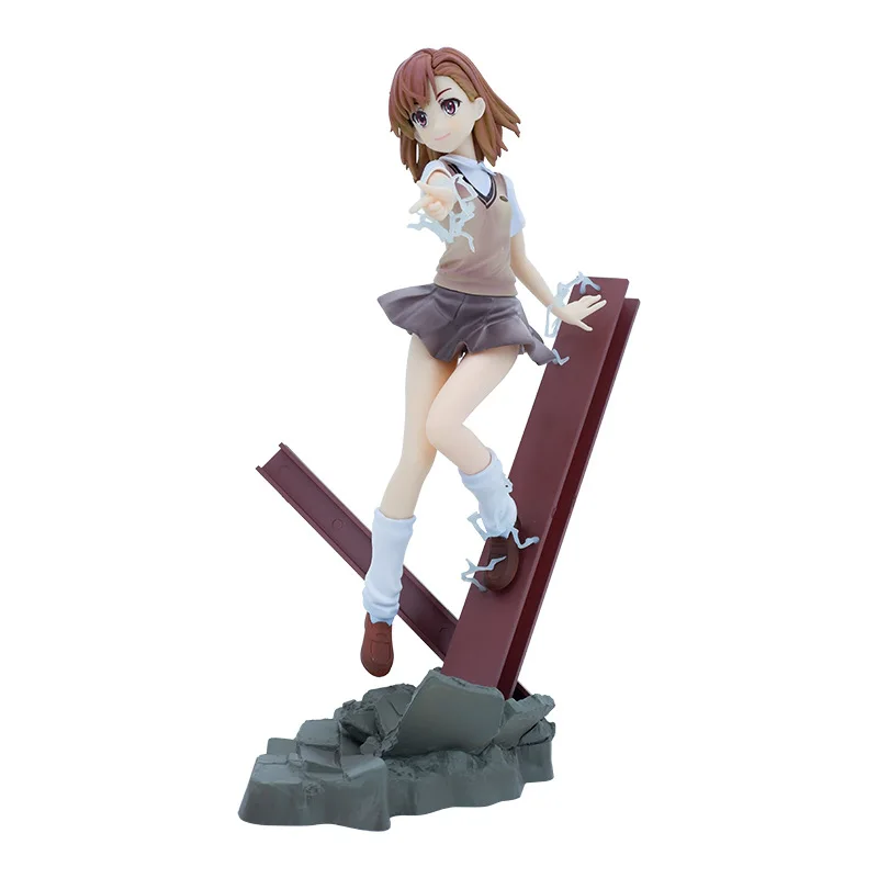 26CM Toaru Majutsu no Index Figure Toaru Kagaku no Railgun Misaka Mikoto Anime Action Figure School Uniform Misaka Mikoto Model