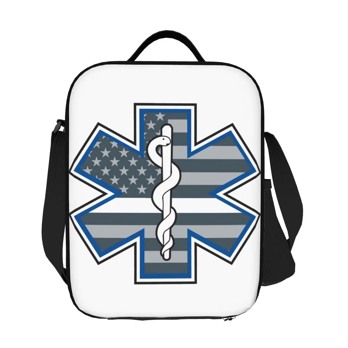 

Изолированная сумка для обеда со звездой жизни на заказ для женщин Emt Paramedic, медицинский холодильник, термосумка для обеда, офисная сумка для пикника, путешествий