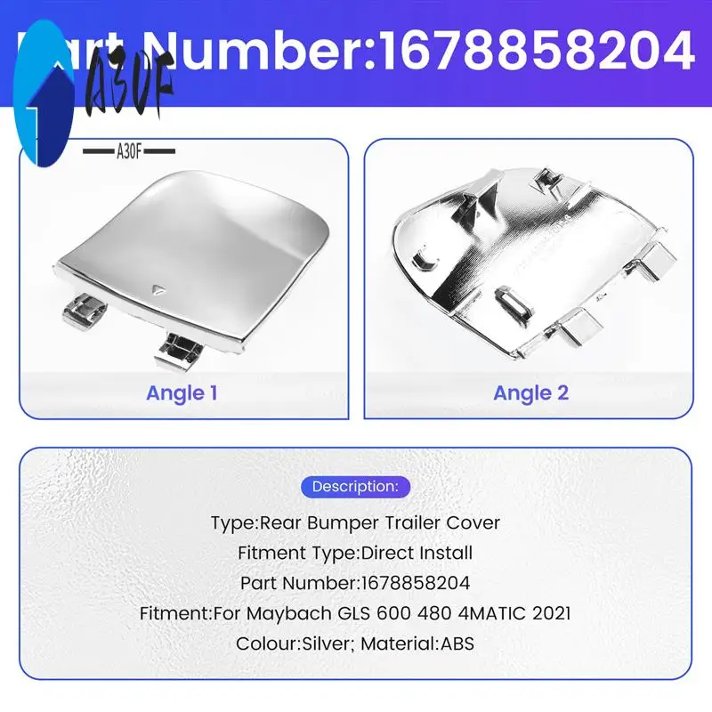 A30F- 1678858204 المصد الخلفي غطاء مقطورة غطاء حلقة السحب لمرسيدس بنز مايباخ GLS 600 480 4MATIC 2021 #1