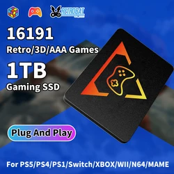 Playzone 1T Gaming SSD With 16191 Retro/AAA Games Game Console For PS5/PS4/PS1/Switch/XBOX/WII/SNES/N64 Game SSD For Windows PC