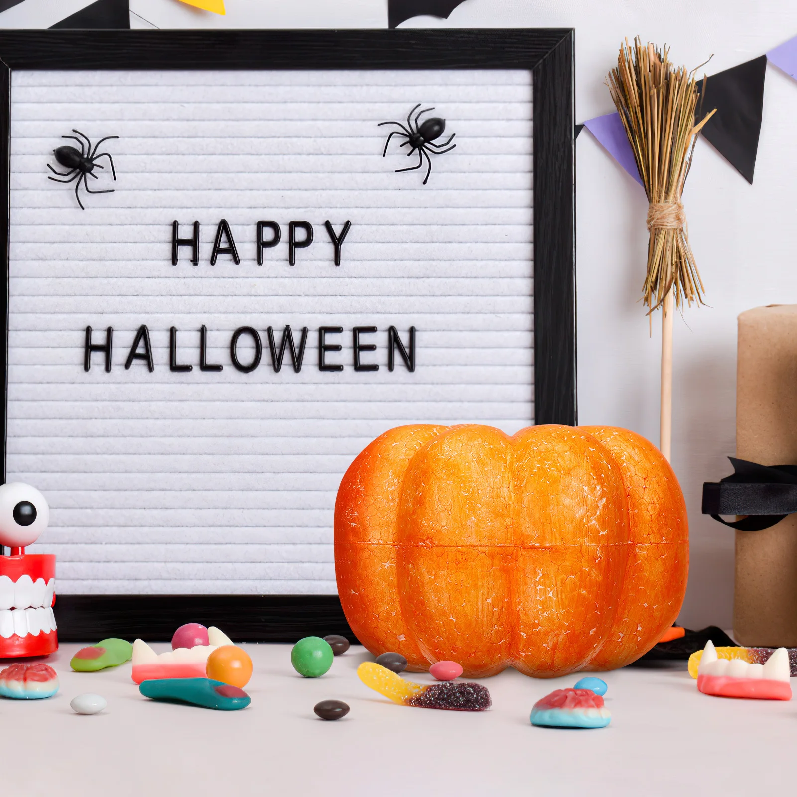 الأبيض Diy اليقطين الحرفية سطح أملس هالوين الخريف الشكر الديكور وهمية اليقطين محاكاة العفن للأطفال