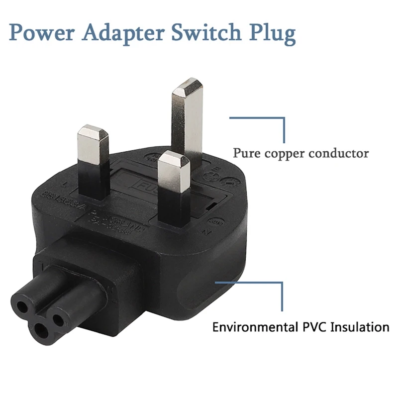 Hot TTKK 2X Uk 33-Pin Male To Iec 320 C5 Plug ,Uk To C5 Ac Power Adapter Uk Plug. Industrial Heavy Converter