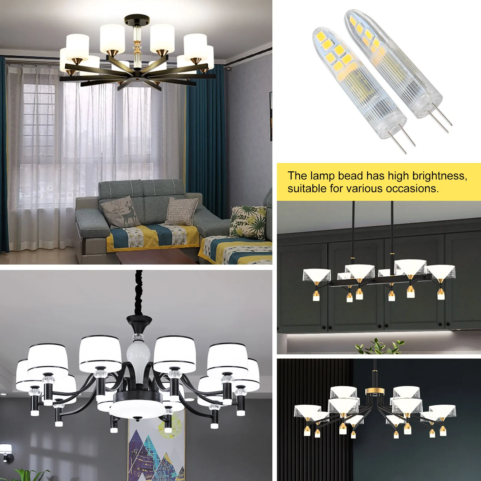 

10Pcs 3W 220V LED Corn Light Bulb G4 Pin High Brightness Chandelier Lamp Replacement Safe Assured Use No Flicker