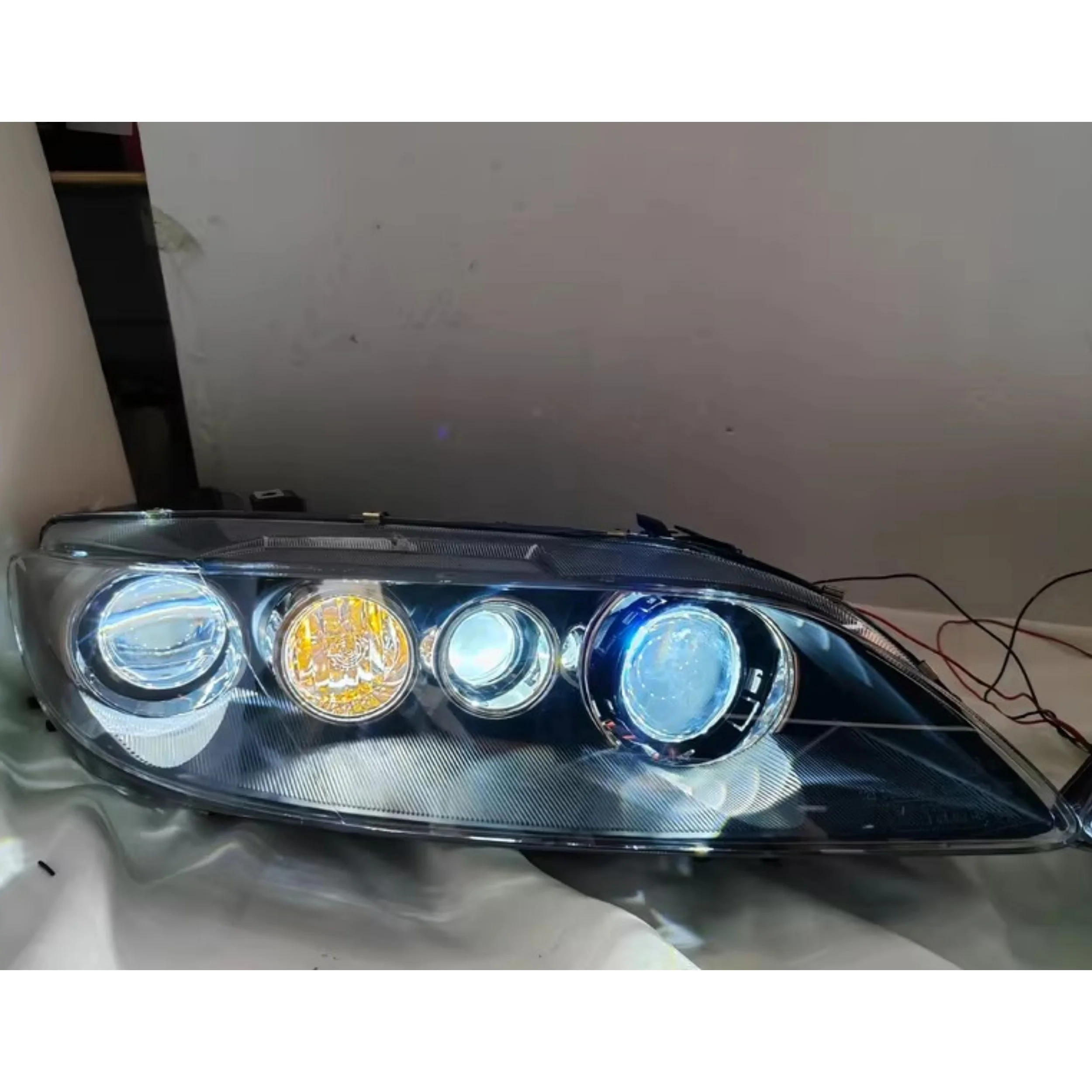 

Headlight Assembly for Mazda 6 modified LED Daul Lens Headlamp DRL Daytime Running Light Turn signal