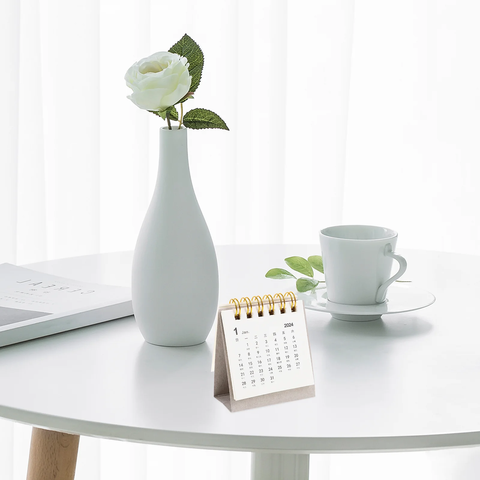 2024 Desk Calendar Small Calendars Decorative Daily Use Monthly Note Standing Weekly Office Memo Advent