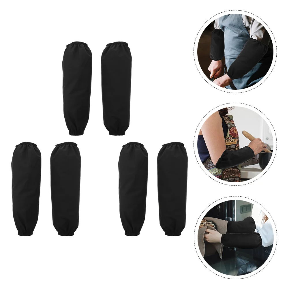 6 Pcs Waterproof Oilproof Sleeve Sleeves Kitchen Arm Protector Pairs Anti Fouling Oversleeves For Household