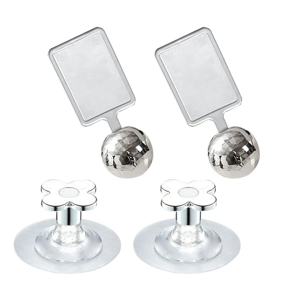 

4Pcs Toilet Lid Lifter Safe Sturdy Decorative Bathroom Adhesive Seat Lifter Universal Easy Install Handle Portable Use