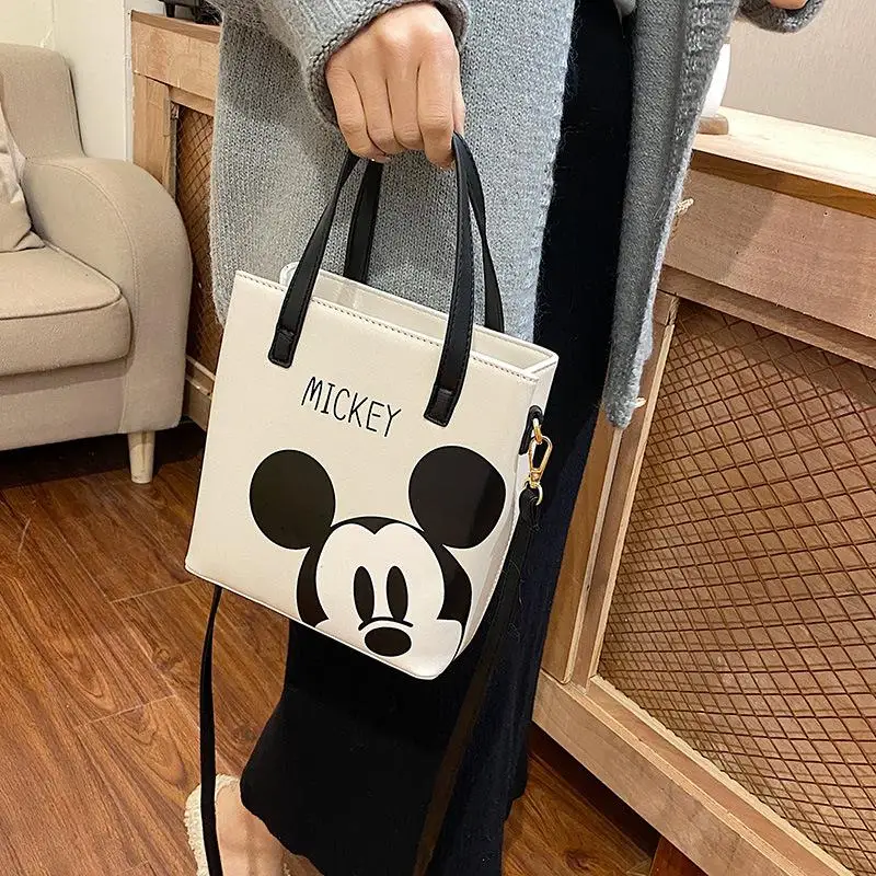 Anime Disney Mickey Mouse Crossbody Bags Handbag Figures Pu borsa a tracolla Storage zaino Tote Bag regalo di compleanno per ragazze