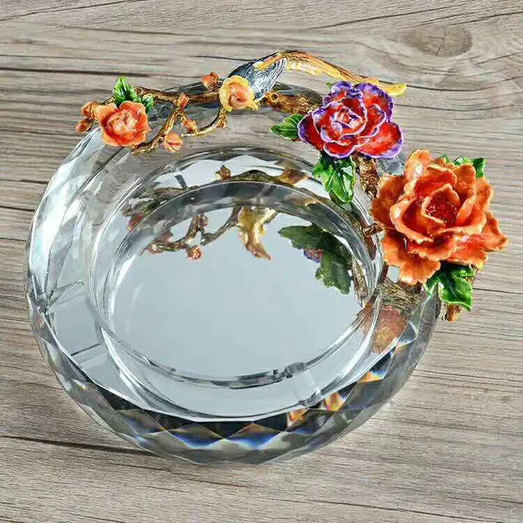 

Creative Deepened Glass Ashtray - Light Luxury High-End Design, Suitable for Home Living Room, Hotel & Indoor Use, Stylish