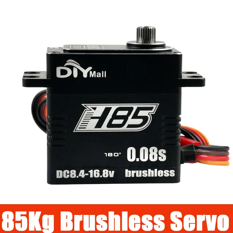 

H85 85KG High Torque Brushless Servo 16.8V Waterproof Full Metal 25T Steel Gear For RC Crawler Car Remote Control Boat Robotics