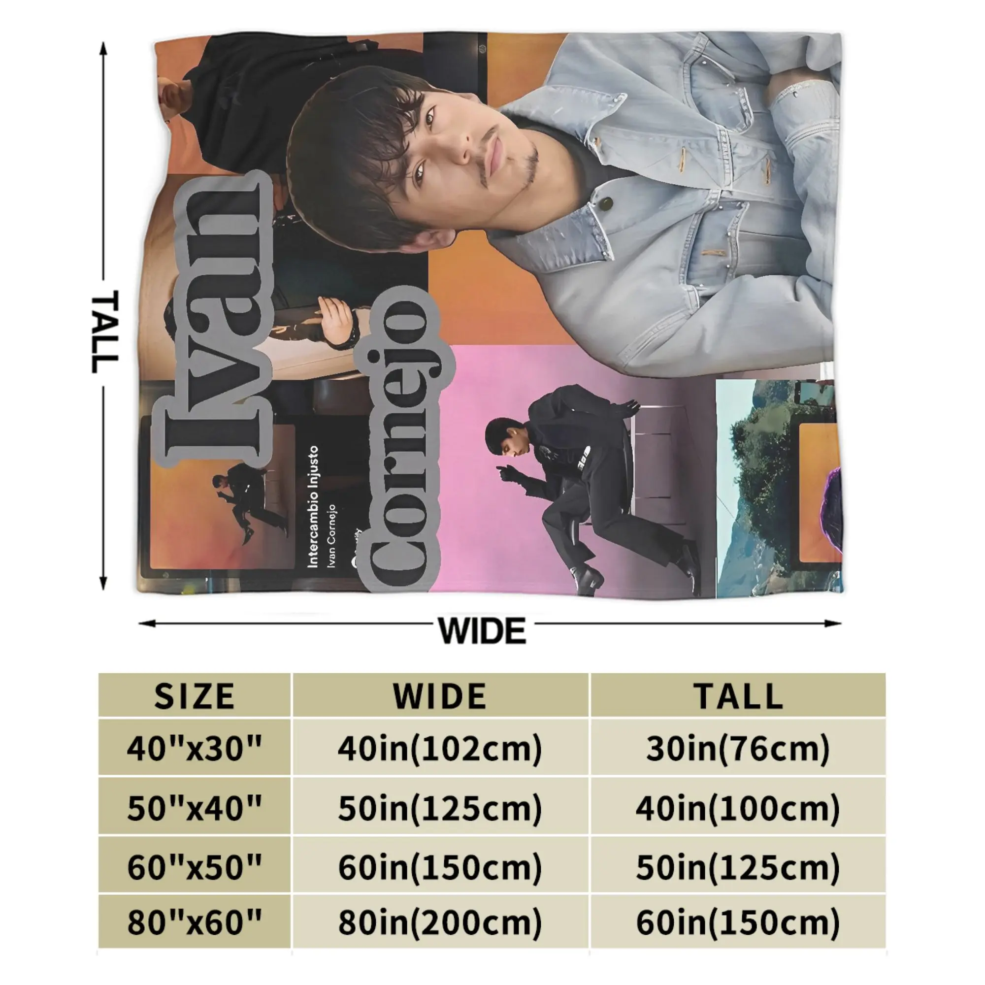 وسيم إيفان المغني كورنيجو بطانية الزخرفية الفانيلا رمي بطانية للأريكة السرير الدافئة لينة جودة المفرش هدية عيد ميلاد