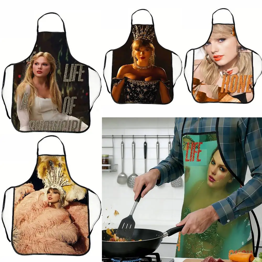 

Hot Singer T-Taylor S-Swift 1 Piece Apron Festive Kitchen Apron Baking Painting Kitchen And Household Cleaning Kitchen Supplies