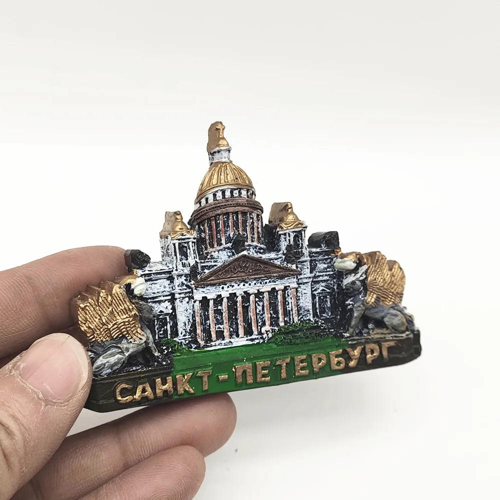Asia Russia Flavour 3D Fridge Magnet Tourist Souvenirs Refrigerator Magnetic Decoration Articles Collection Handicraft Gift