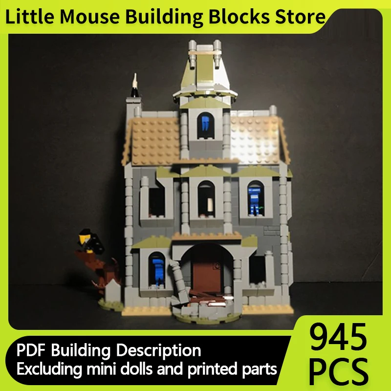 ปราสาทยุคกลางรุ่น MOC อิฐก่อสร้างโกธิคบ้านผีสิงโมดูลาร์เทคโนโลยีของขวัญวันหยุดประกอบของเล่นเด็กชุด