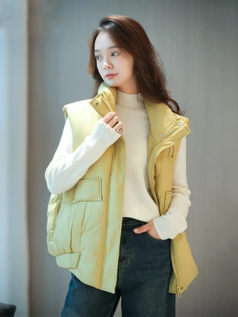 

Женская осенне-зимняя куртка Poetic Dr, свободного кроя, повседневная, универсальная, белая, с воротником-стойкой, на пуху