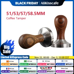 Tamper de café 51mm 53mm 57mm 58.5mm, aço inoxidável para delonghi breville lelit barista máquina de café expresso acessórios ferramentas de canto