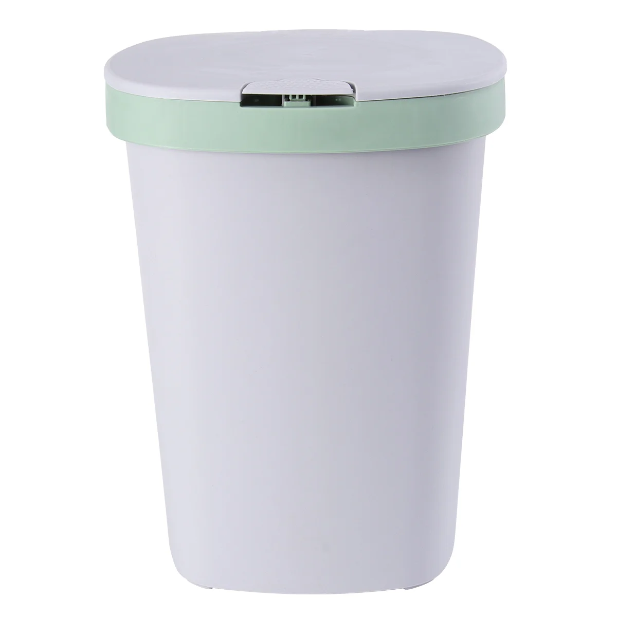 1Pc Push-button Plastic Trash Can Convenient For Garbage Bags Silent Garbage Can Large Capacity Square Trash Can Stylish Living