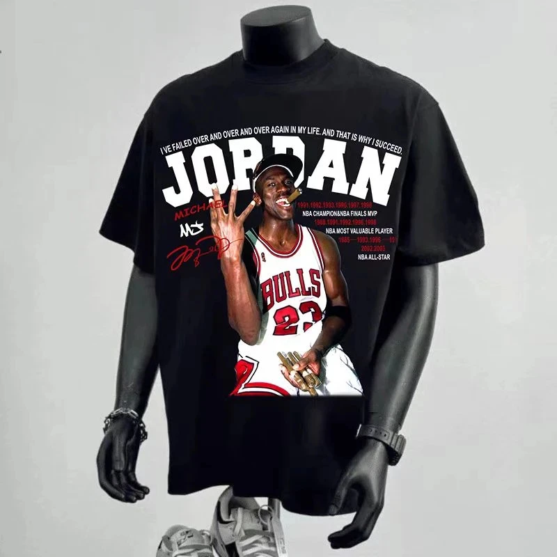 Neuer Sale 2026 Sommer Mode Lässiges Basketball-Star Baumwoll-Kurzarm-T-Shirt für Herren und Damen – Alle mit Top-Ins – Detail 9