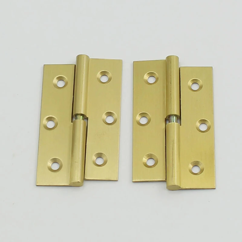 

2Pairs 2.5Inches Detachable Solid Pure Brass Furniture Hinges Home/Office Partition Screen Hinges Boxes Cabinet Door Hinges