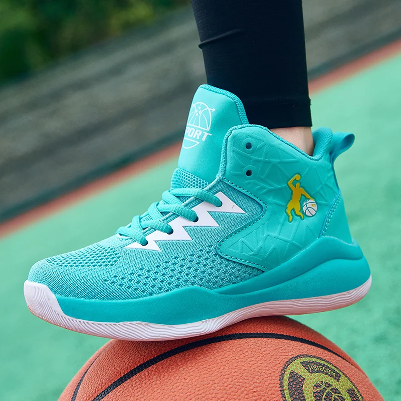 Brand Kids Sports Shoes Cool Basketball Shoes Boys Wear-resistant Running Shoes Sports Tennis Shoes Non-slip Children Sneakers