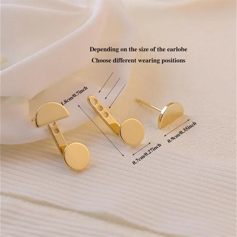 1-Pair Metal Geometric Circular Pendant Open Design Earrings Ear Jacket Women\'s Daily, Party Accessories Wedding Earrings 2024 N