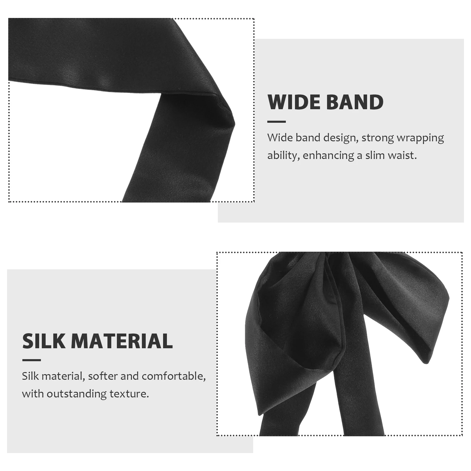 

Ribbon Sash For Women Dresses Polyester Fabric Waist Tie Bow Belt Soft Comfortable Wide Band Slimming Design Universal Size