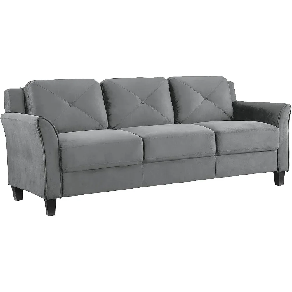 Collection Grayson Micro-Fabric Sofa, Dark Grey